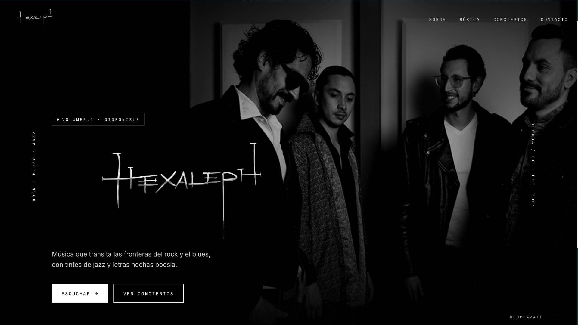 Hexaleph — Website for a rock band from Cuenca